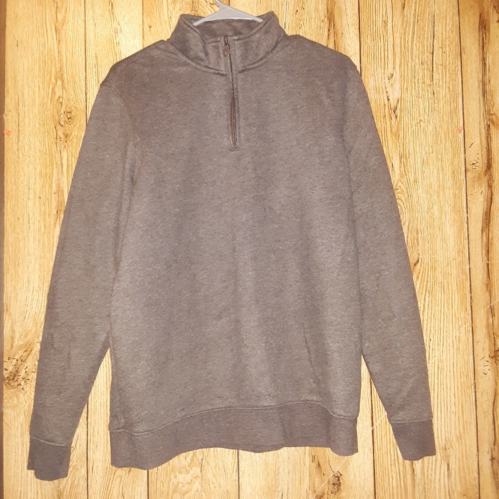 Brown turtleneck with zipper